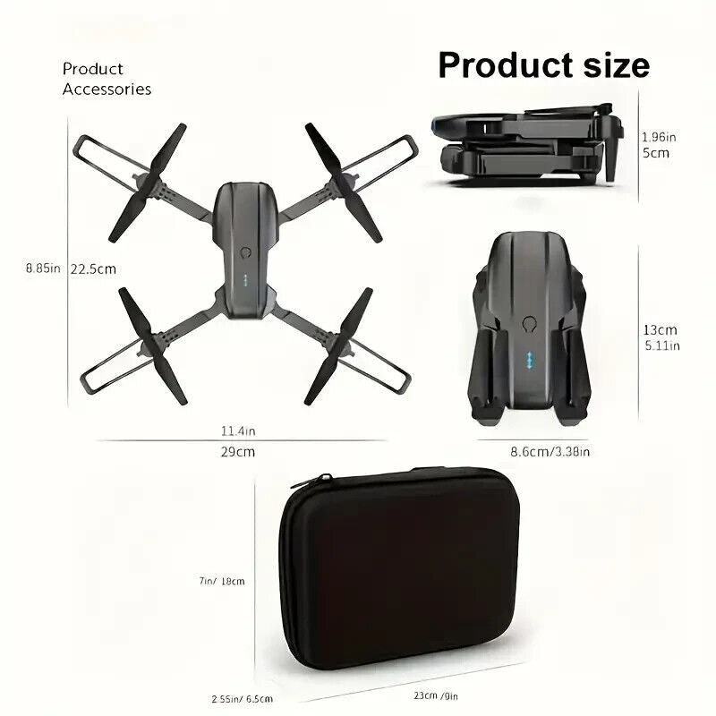 Mini Drone with Camera HD 1080P Foldable Quadcopter with 1 Battery - Black - The Sojourning E-merchant