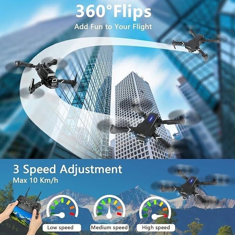 Mini Drone with Camera HD 1080P Foldable Quadcopter with 1 Battery - Black - The Sojourning E-merchant