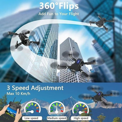 Mini Drone with Camera HD 1080P Foldable Quadcopter with 1 Battery - Black - The Sojourning E-merchant
