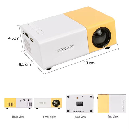 Portable Mini Projector 600 Lumens LCD Hdmi-Compatible Built-In Speakers Small for Home Outdoor Display Kids Gift 320P - The Sojourning E-merchant