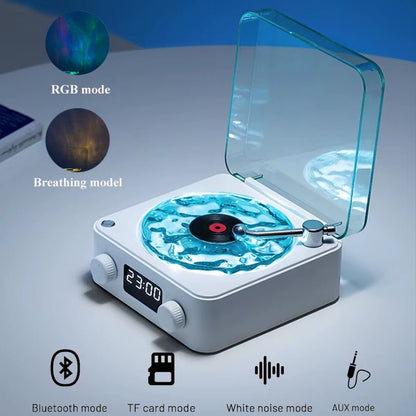 Mini Retro White Noise Bluetooth Speaker Portable Vintage Sleep Aid Bluetooth Speaker Subwoofer with RGB Light Support TF Card - The Sojourning E-merchant