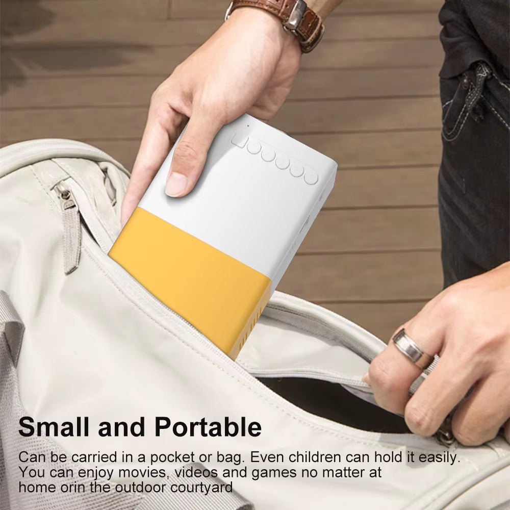 Portable Mini Projector 600 Lumens LCD Hdmi-Compatible Built-In Speakers Small for Home Outdoor Display Kids Gift 320P - The Sojourning E-merchant