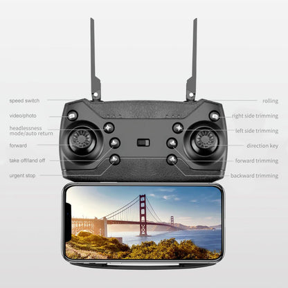 Mini Drone with Camera HD 1080P Foldable Quadcopter with 1 Battery - Black - The Sojourning E-merchant