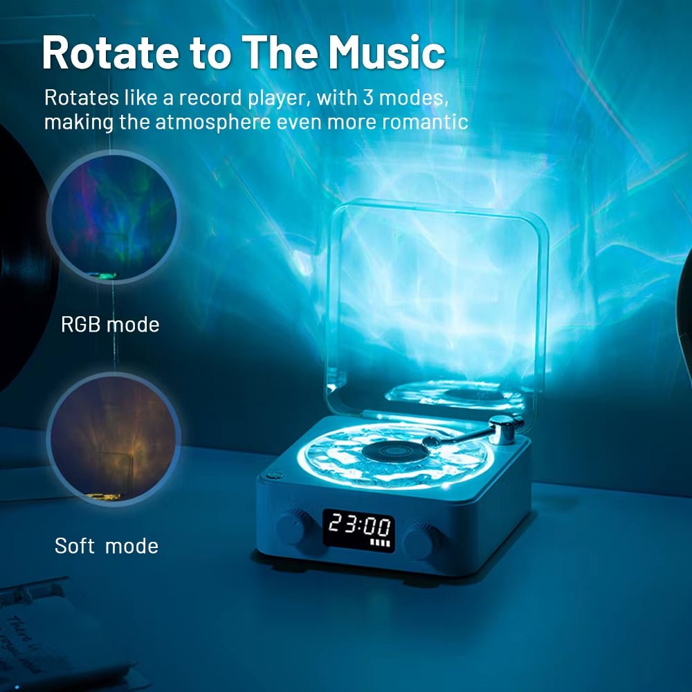 Mini Retro White Noise Bluetooth Speaker Portable Vintage Sleep Aid Bluetooth Speaker Subwoofer with RGB Light Support TF Card - The Sojourning E-merchant