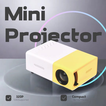 Portable Mini Projector 600 Lumens LCD Hdmi-Compatible Built-In Speakers Small for Home Outdoor Display Kids Gift 320P - The Sojourning E-merchant